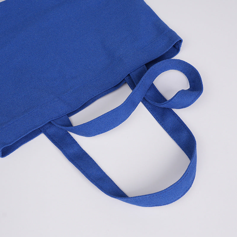 Wholesale 12 color cotton in stock canvas bag cute portable small cloth bag logo hand gift cotton bag